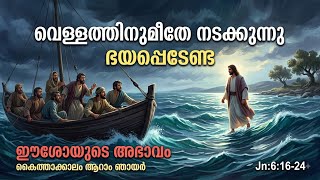 Jn:6:16-24| ഈശോ വെള്ളത്തിന് മീതെ നടക്കുന്നു| കൈത്താക്കാലം 6- ഞായർ|#homily #sundaymalayalamholymass