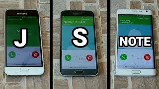 SAMSUNG SERI J VS SERI S VS SERI NOTE incoming calls