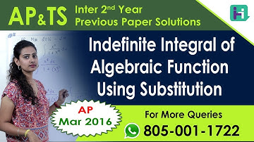 HelloClass | AP/TS Indefinite Integral of Algebraic Function | 2 Marks - 49
