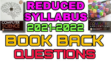 TN 11th Computer Science and Applications Reduced syllabus Book Back Questions 2021-2022