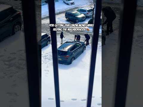Getting That SNOW MONEY Helping The Community DID MOST FOR FREE Snowstorm Makemoney Shorts 