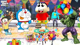 GTA 5 | DORAEMON AND FRANKLIN AVENGERS CELEBRATE SHINCHAN's BIRTHDAY IN GTA 5