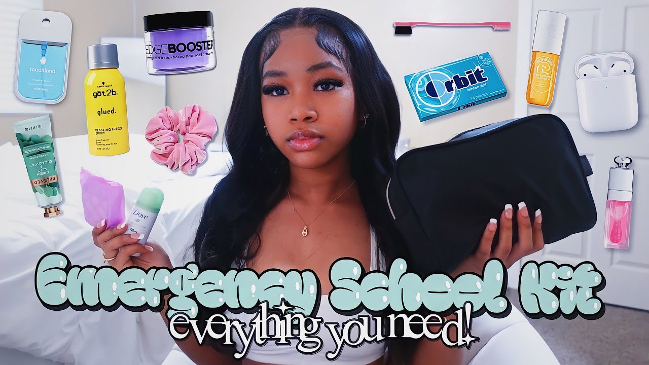 WHATS IN MY BACK TO SCHOOL EMERGENCY KIT 2023 |*everything u need* ft. ali grace hair