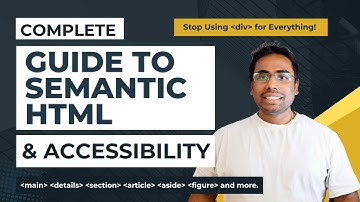 Semantic HTML for Developers —Boost Accessibility & SEO in Your Web Apps and Websites