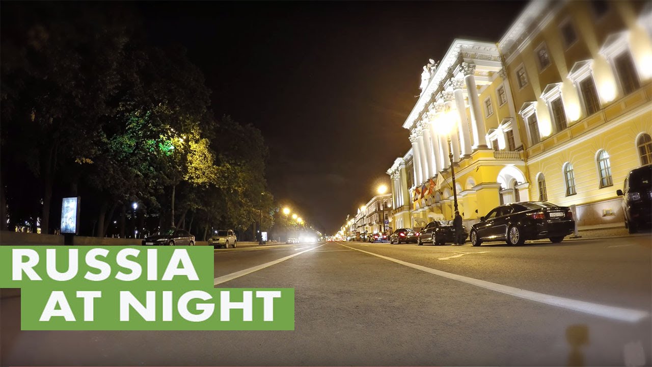 Time lapse: Saint Petersburg, Russia at night