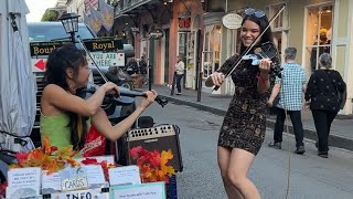 This street performer had an extra violin and asked me to play!