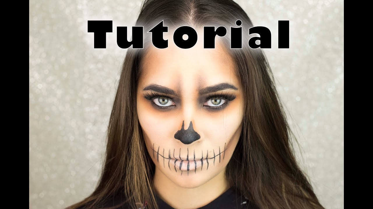 Maquillaje de Calavera FACIL | Halloween Makeup | Carla Calvo - YouTube