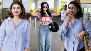 Beautiful Actress Prachi Desai, Zareen Khan Spotted At Airport❤️😍😘