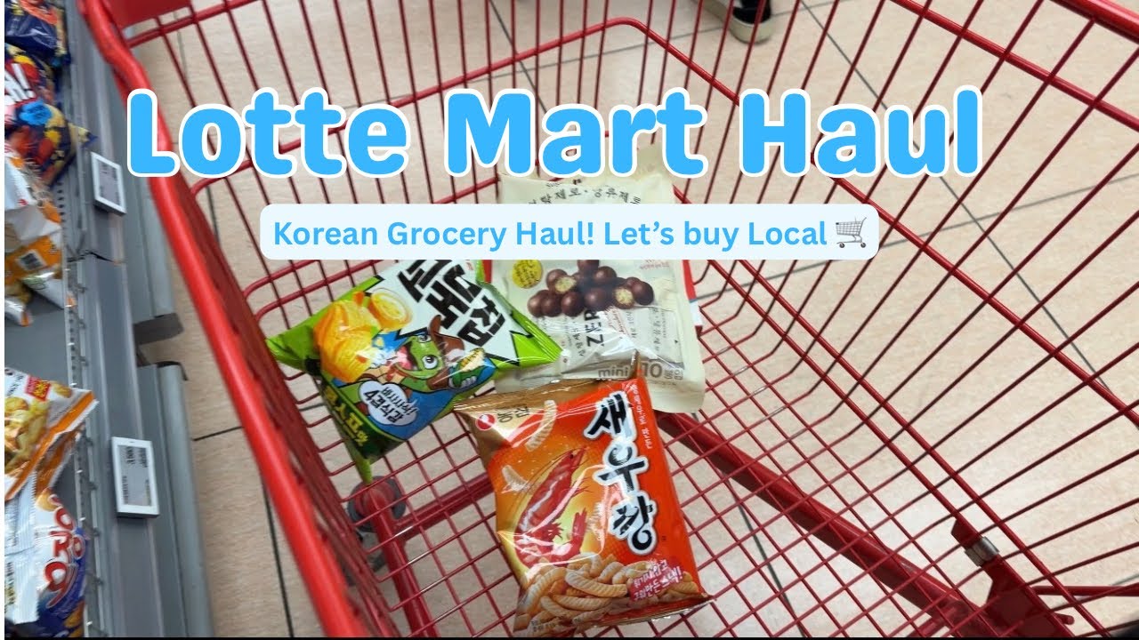 Lotte Mart Seoul Station 🇰🇷 | Korean Grocery Haul & Local Snacks We Bought