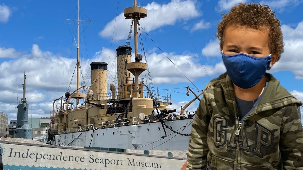 Visiting the Independence Seaport Museum & Cruiser Olympia in Philadelphia | Boats & Ships for Kids