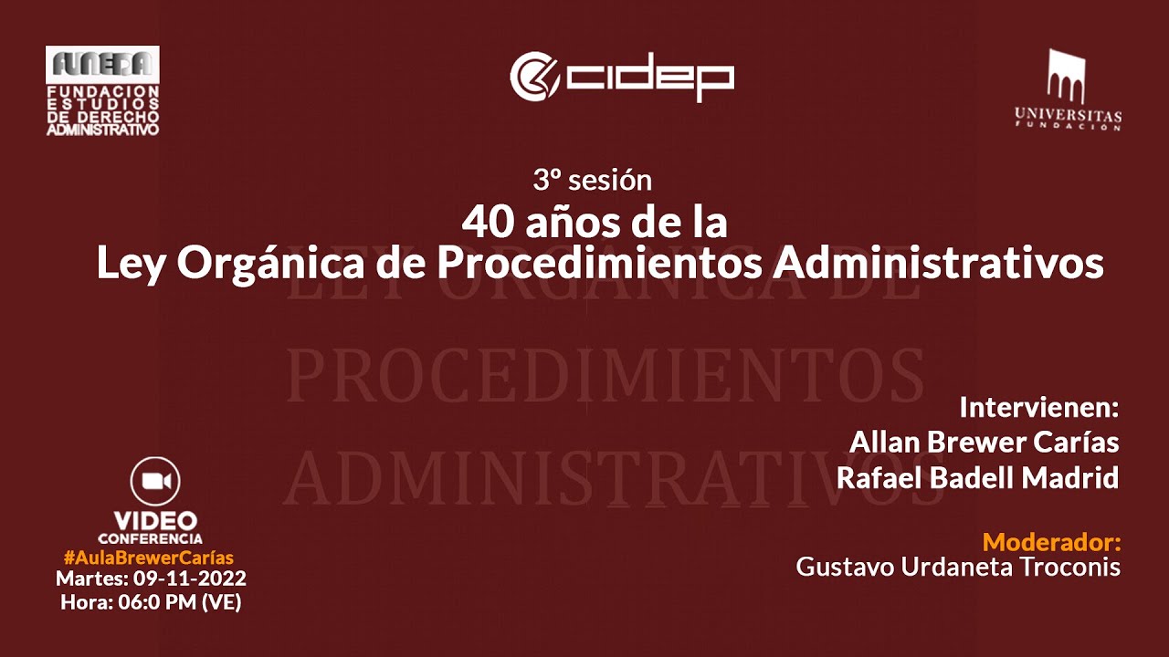40 años de la Ley Orgánica de Procedimientos Administrativos | 3º
