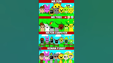 Mr.Sun vs Mr.Tree vs Mr.Fun Computer vs Human Incredibox Sprunki Mix Version