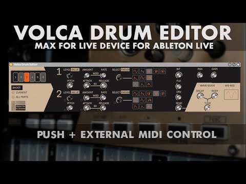 Volca Drum Editor Tutorial 7 PUSH and External MIDI Control