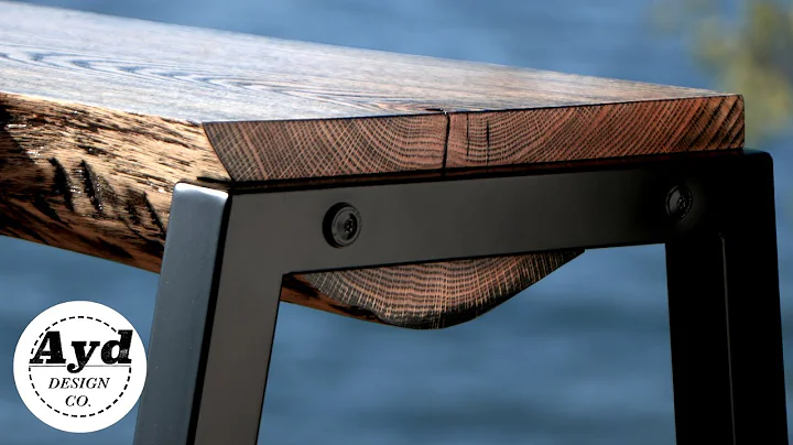 Rustic Modern Log Bench | Welded Steel Legs | DIY Woodworking Build