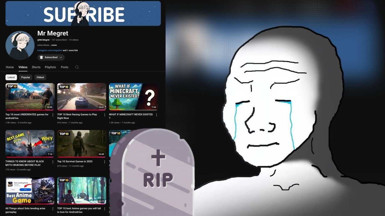 MY channel is dead - YouTube