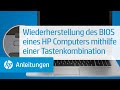 Wiederherstellung des BIOS eines HP Computers mithilfe einer Tastenkombination | HP Support