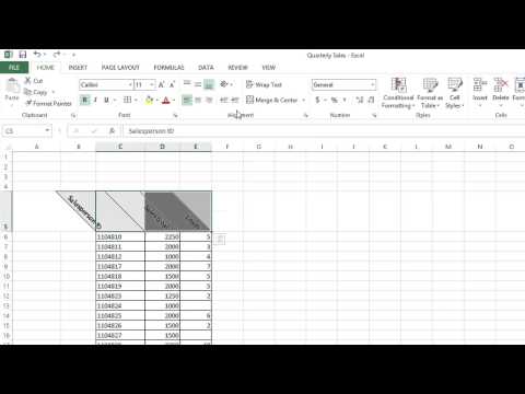 How to Angle the Top Cells in Excel : MS Excel Tips