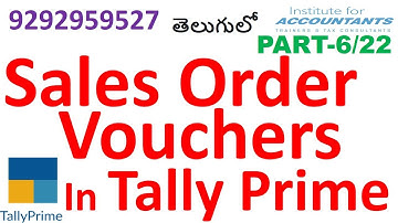 #salesorder processing in #tallyprime-తెలుగులో