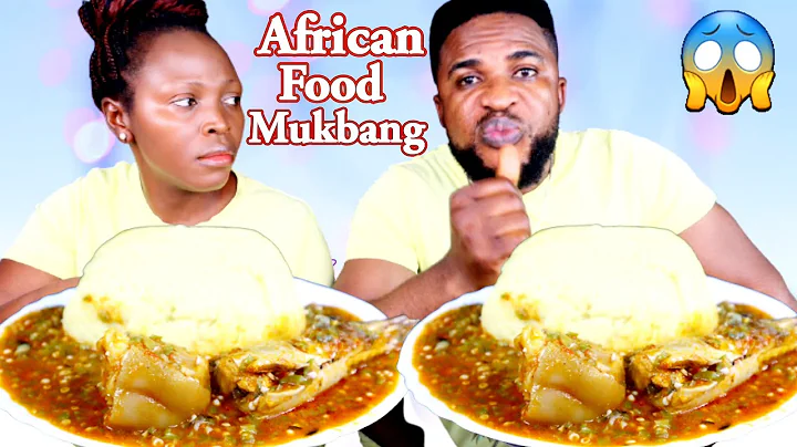MUST WATCH NO TALKING EATING CHALLENGE | *BAD IDEA*| POTATOE FUFU AND OKRO SOUP MUKBANG