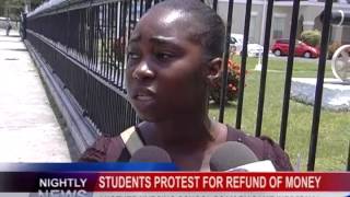 STUDENTS PROTEST FOR REFUND OF MONEY
