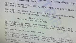 Leaked Stranger Things Season 4 Episode 1 Script