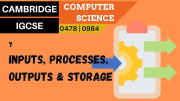 76. CAMBRIDGE IGCSE (0478-0984) 7 Inputs, processes, outputs and storage
