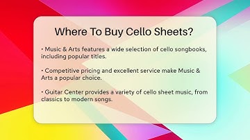 Where To Buy Cello Sheets? - Classical Serenade