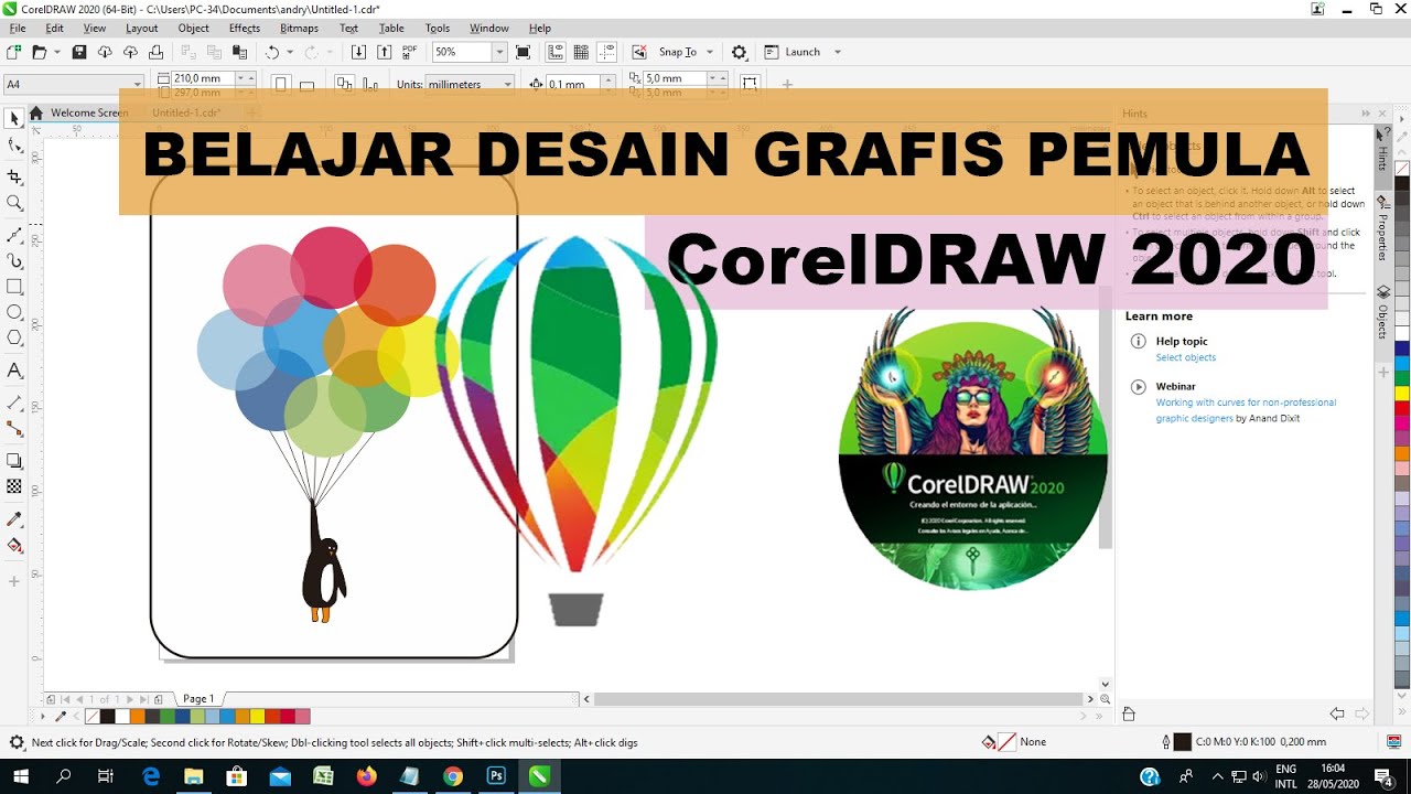  Belajar  Corel Draw  2022 Desain  Grafis Pemula dasar 