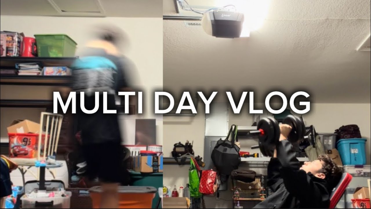 NEW GARAGE GYM EQUIPMENT | WORKOUT 🏋️ (Multi day vlog) 