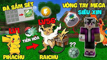 MINECRAFT PIXELMON #7 | VÒNG TAY MEGA , CHẾ TẠO ĐÁ SẤM SÉT, TIẾN HÓA PIKACHU VÀ BẮT POKEMON SIÊU VIP