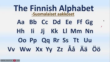 Learn Finnish! Lesson 1: The Finnish alphabet - Suomalaiset  Aakkoset (Burmese edition)