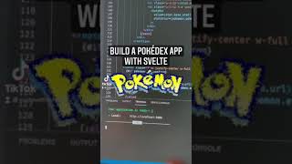 I built a Pokédex app with Svelte.js #shorts