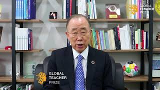 Ban Ki-Moon Congratulates Global Teacher Prize 2021 Winner, Keishia Thorpe