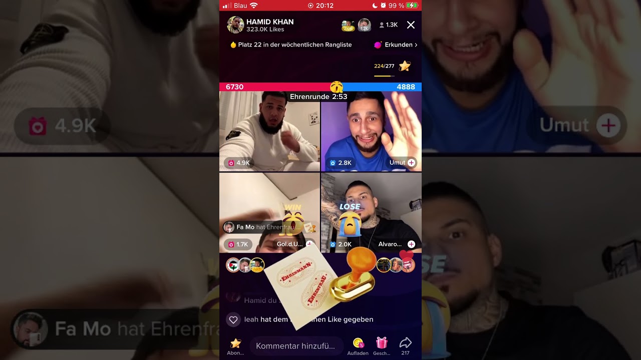 Tiktok Live Mit HAMID, UMAR, UMUT & ALVARO #FITNA 20.03.23