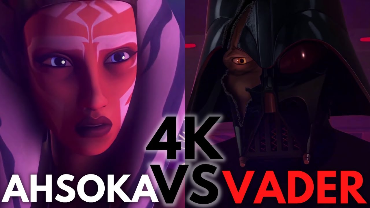 Ahsoka vs Darth Vader Fight Upgraded to 4K Star Wars Rebels YouTube