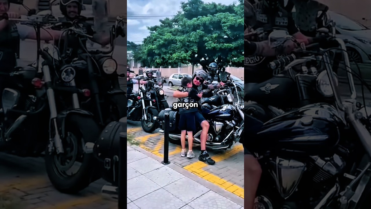 🏍️ Les bikers viennent soutenir le petit garçon à l’école