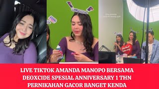 AMANDA MANOPO TIKTOK LIVE WITH DEOXCIDE SPECIAL 1ST WEDDING ANNIVERSARY DALET LOVE MERAH