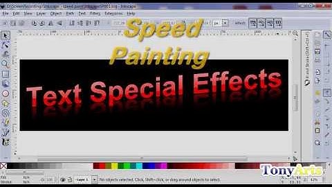 Speed Painting #1: Text Special Effects Speed Painting in Inkscape!