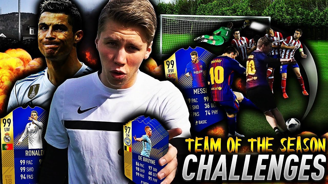 TEAM OF THE SEASON FOTBALL CHALLENGES!! 🎁💥 GARANTERTE TOTS SPILLERE PÅ FIFA 18!!