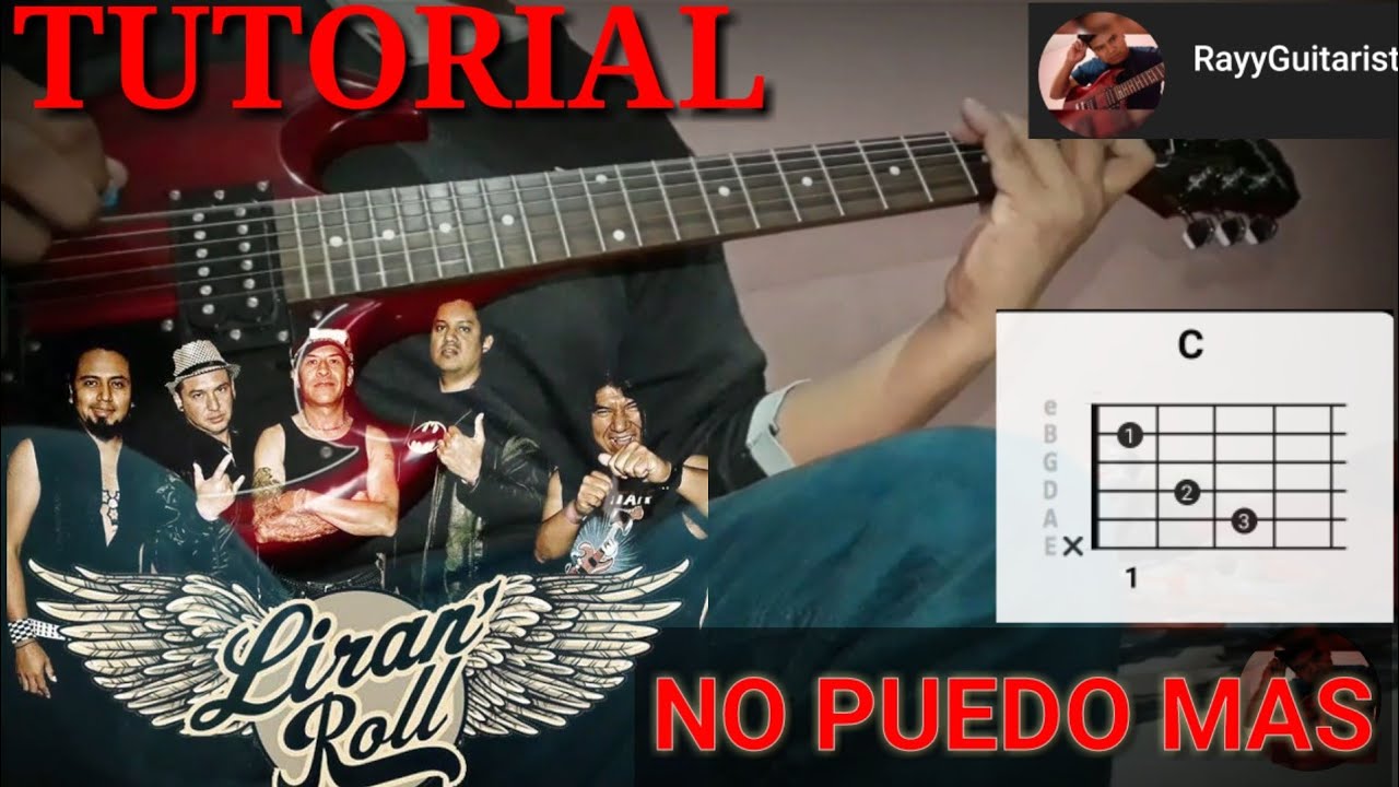 No Puedo Más Liran Roll Tutorial (HD) En Guitarra Electrica