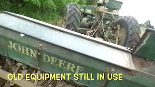 Sowing orchard grass and alfalfa with my John Deere 620