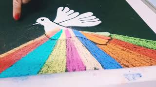 3D Bird Art of Soft Pastel Color #3D #softpastelcolor #multicolor #amritaarts https://m.facebook.com screenshot 3