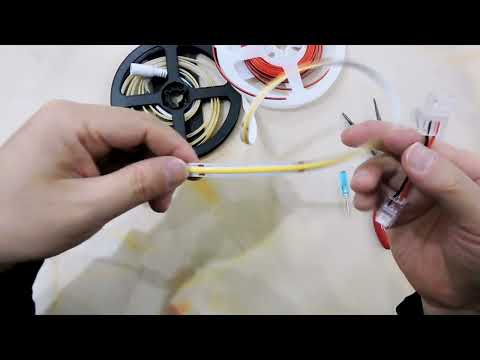 How to extend cob led strip light by cob led connectors?