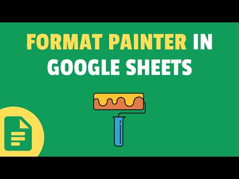 Video: Hat Google Sheets einen Format Painter?