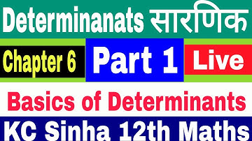 Determinants class12/सारणिक|sarnik|#DeterminantsClass12 maths in Hindi MATH/KC Sinha bacic concpet