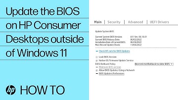 Updating the BIOS on HP Consumer Desktops outside of Windows 11| HP Computers| HP Support