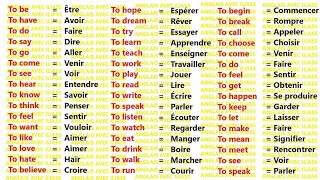 les 100 verbes les plus utilisés en anglais| partie 1| easy french sentences. Anglais facile.