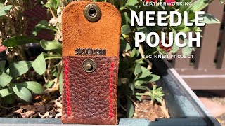 Leather Sewing Needle Pouch