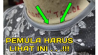 Cara menjahit bisban leher baju gamis || Belajar Menjahit praktis HANs official