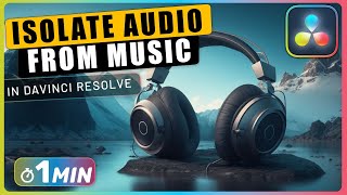 How to Remove BACKGROUND MUSIC from Audio in Davinci Resolve